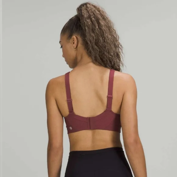 Lululemon Run Times Bra Bundle Of 2 Size 36D Mulled Wine Rover Grey LW2CQLS GUC - Picture 3 of 14